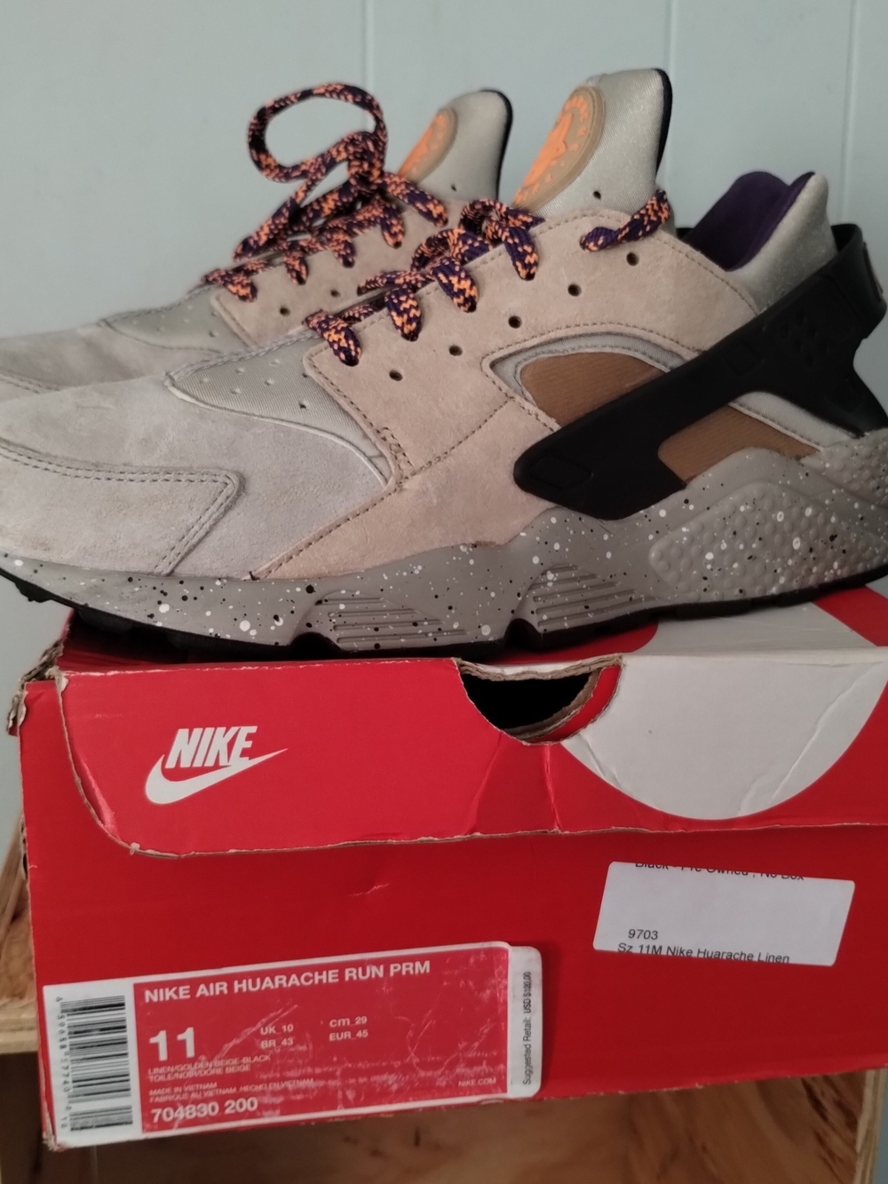 Nike Air Huarache Run PRM Men’s Shoes - Linen/Tan
